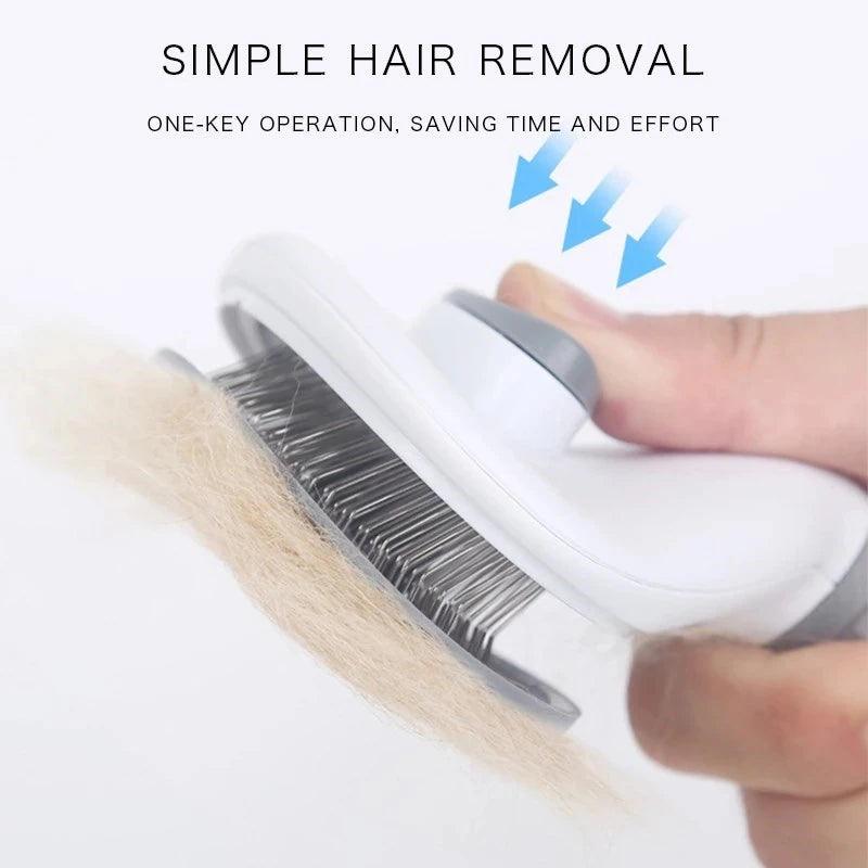 Animal Grooming Brushes - Self Cleaning Pet Hair Remover Brush for Dogs Cats Pets Dematting Comb