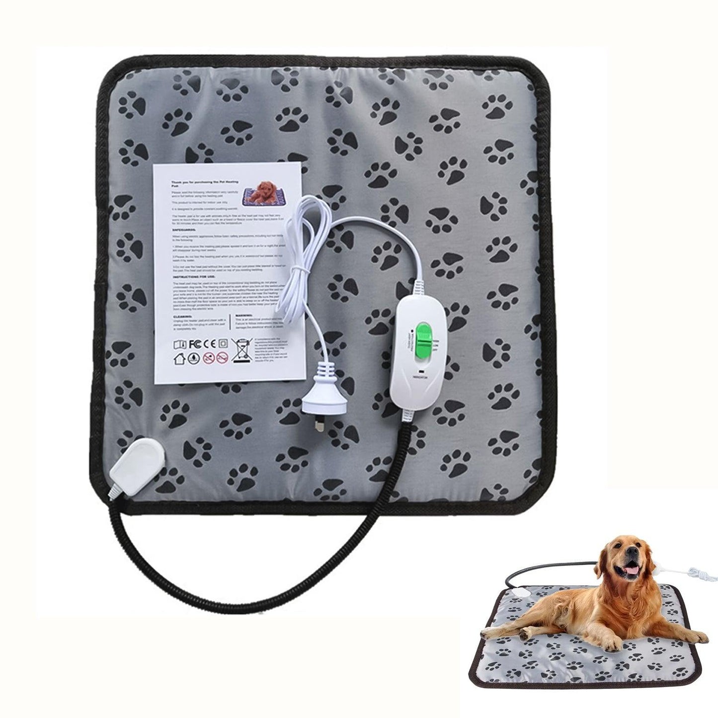 Pet Heating Pad - Electric Heat Mat Heated Bed Dog Puppy Whelping Pads