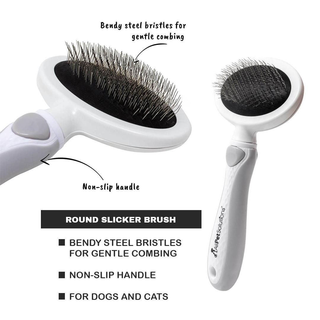 Grooming Brush for Dogs - All Pet Solutions Dog Puppy Cat Pet Grooming Comb, Slicker Brush, Dematting Tool