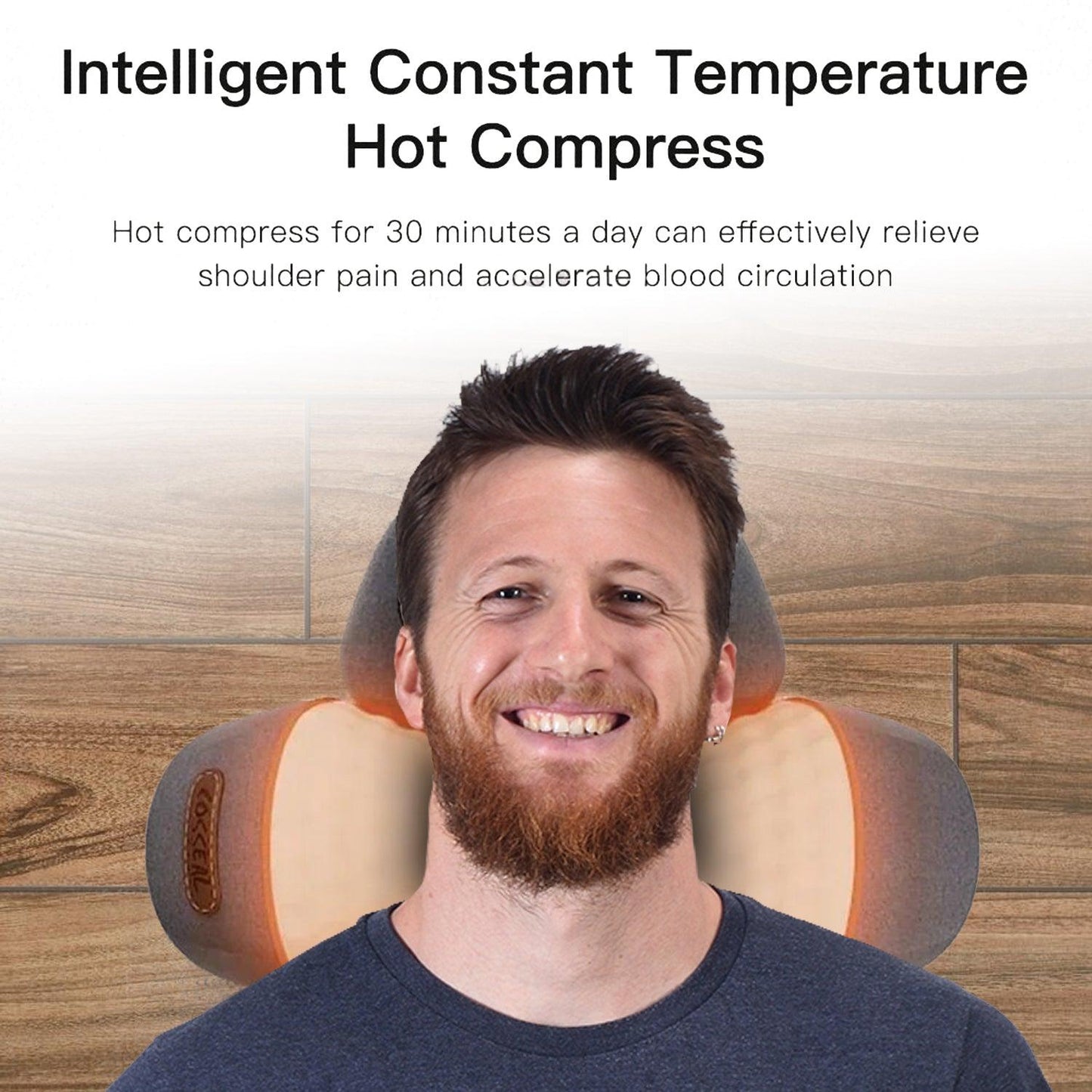 Neck Massager Pillow - 3 in 1 Neck And Shoulder Massager Memory Foam Back Massager