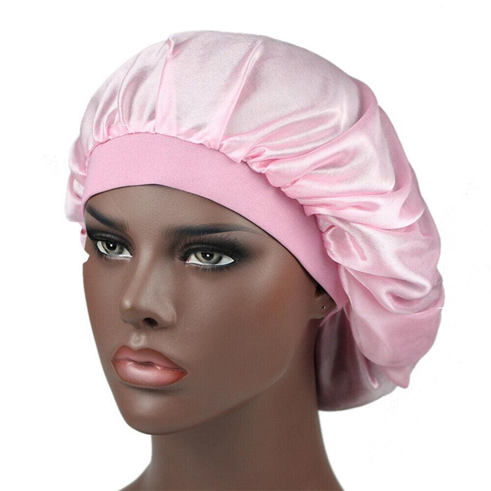 Hair Wraps for Sleeping - Bonnet Cap Long Hair Care Hat Woman Silk Satin Protection Night Head Turban Wrap