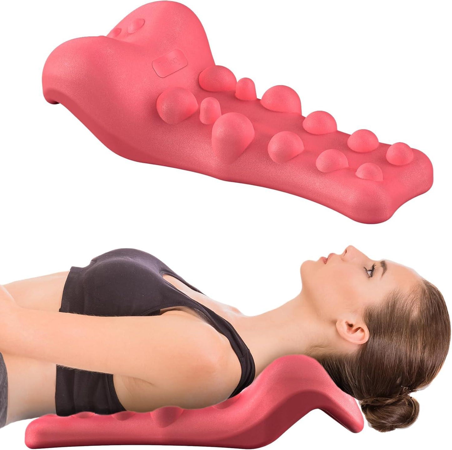 Neck Shoulder Massager - Upper Back Massager Cervical Traction Device Neck Stretcher For TMJ Pain Relief Cervical Spine Alignment Chiropractic Pillow