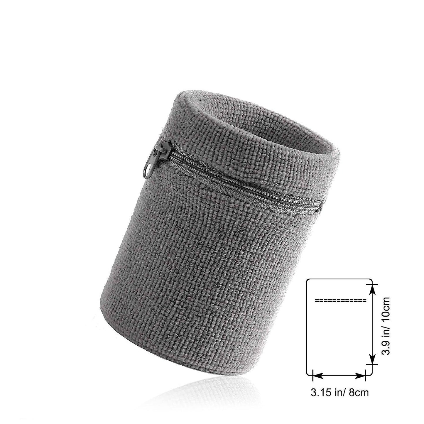 Wrist Wallet for Runners - Pocket Wrist Wallet Pouch Bag Band Zipper for Running