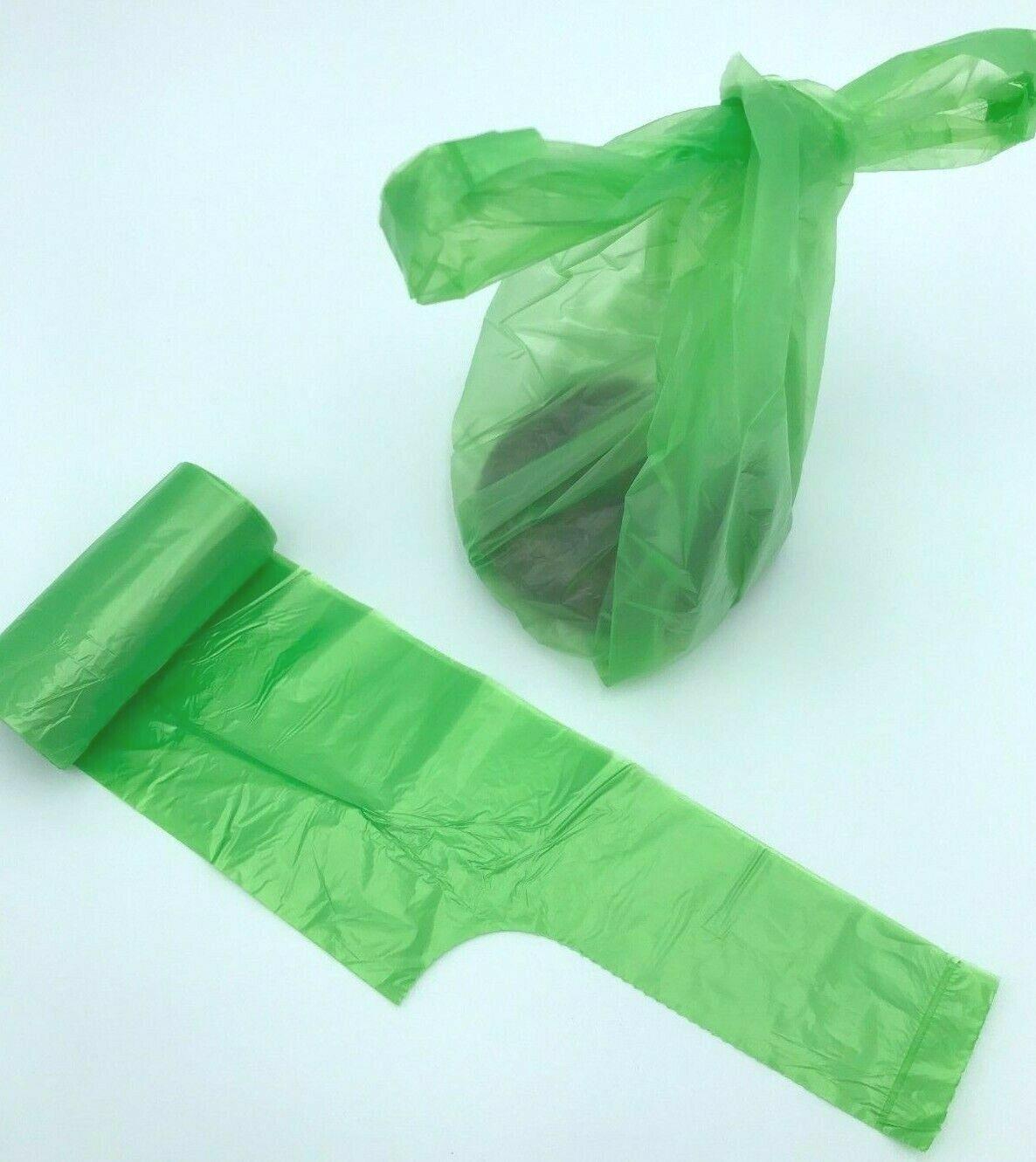 Compostable Dog Poop Bags - 12 rolls Degradable Poo Bags Pocket Size With Tie Handles