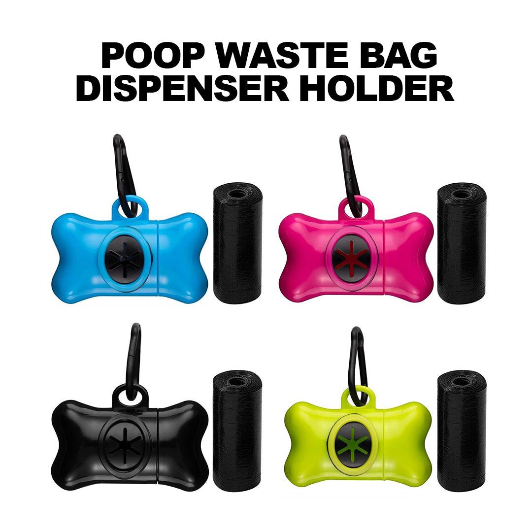 Poop Bag Holders for Dogs - Dog Pet Puppy Poo Poop Waste Bag Dispenser Holder Scoop 1 Free Refill Roll