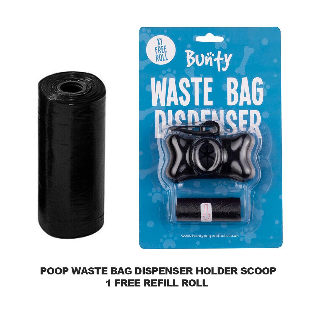 Poop Bag Holders for Dogs - Dog Pet Puppy Poo Poop Waste Bag Dispenser Holder Scoop 1 Free Refill Roll
