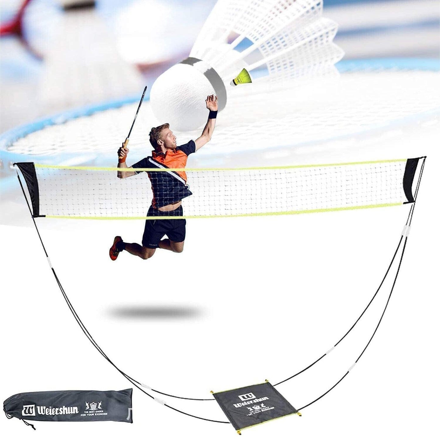 Portable Tennis Net - Portable Outdoor Foldable Badminton Tennis Volleyball Net Stand Set Beach Sport