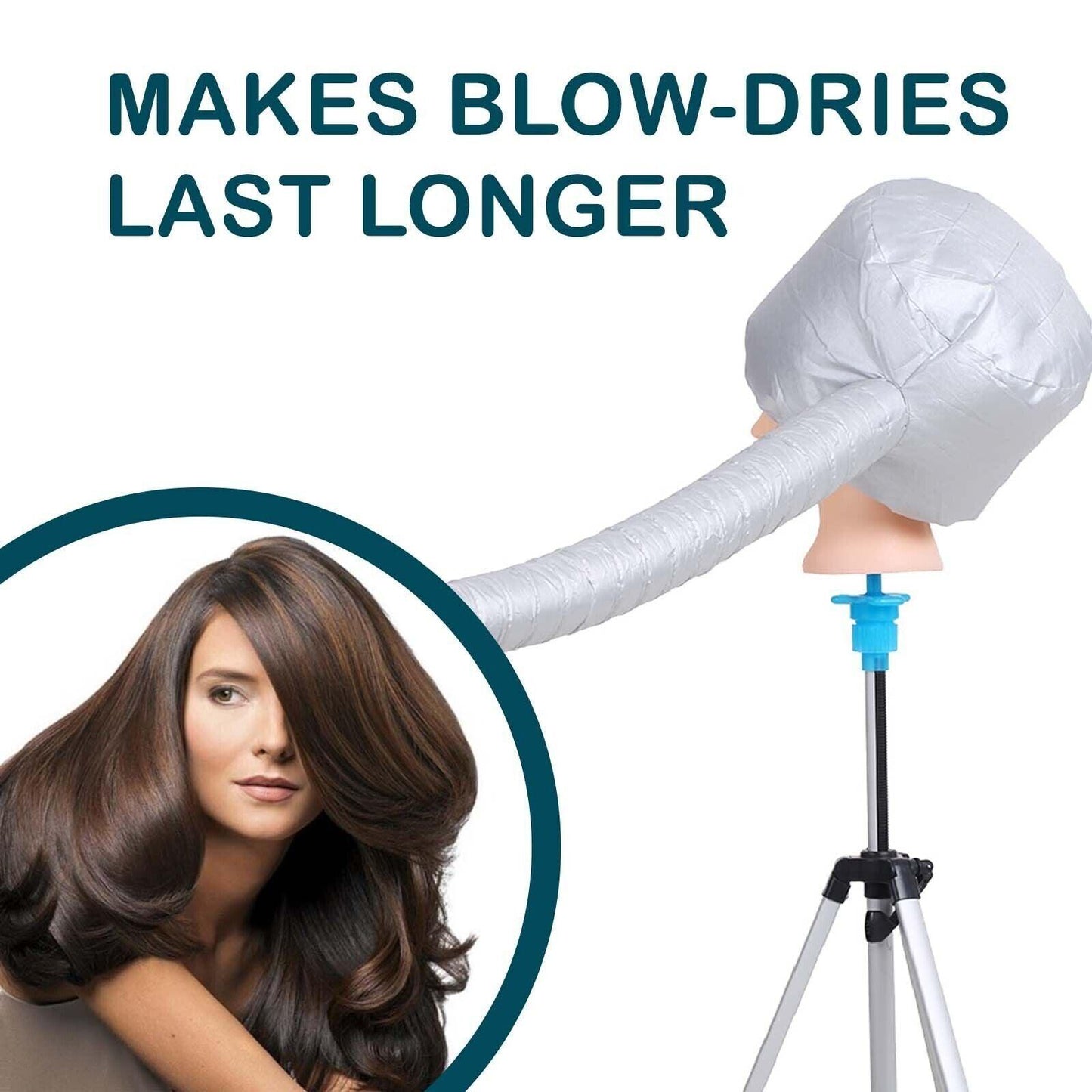 Portable Hair Dryer Hood - Portable Soft Hair Drying Cap Bonnet Hood Hat Blow Dryer Attachment Professional