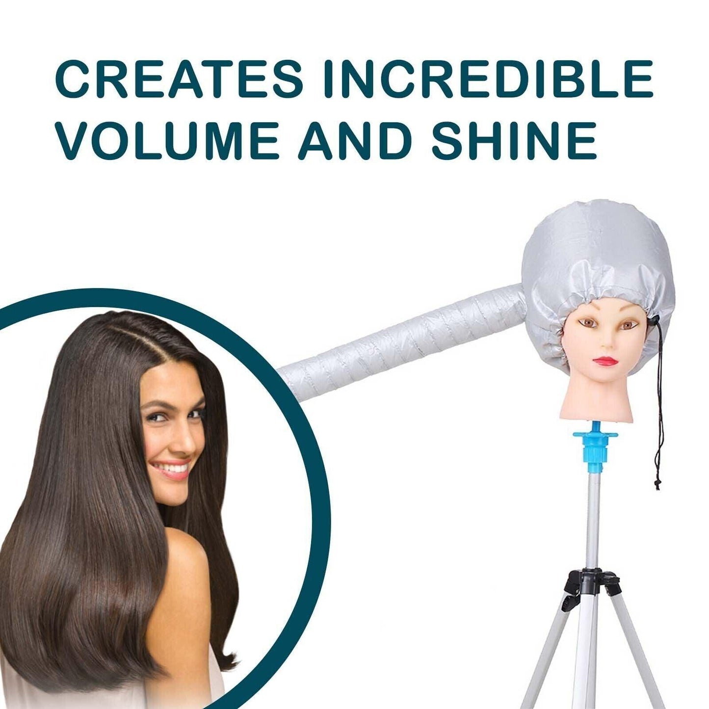 Portable Hair Dryer Hood - Portable Soft Hair Drying Cap Bonnet Hood Hat Blow Dryer Attachment Professional