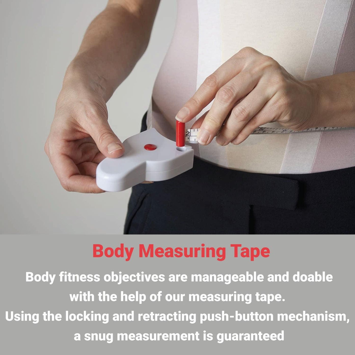 Measuring Tape for Body - Push-Button Retract Lock Pin System 150CM Automatic Telescopic Body Measure Tape