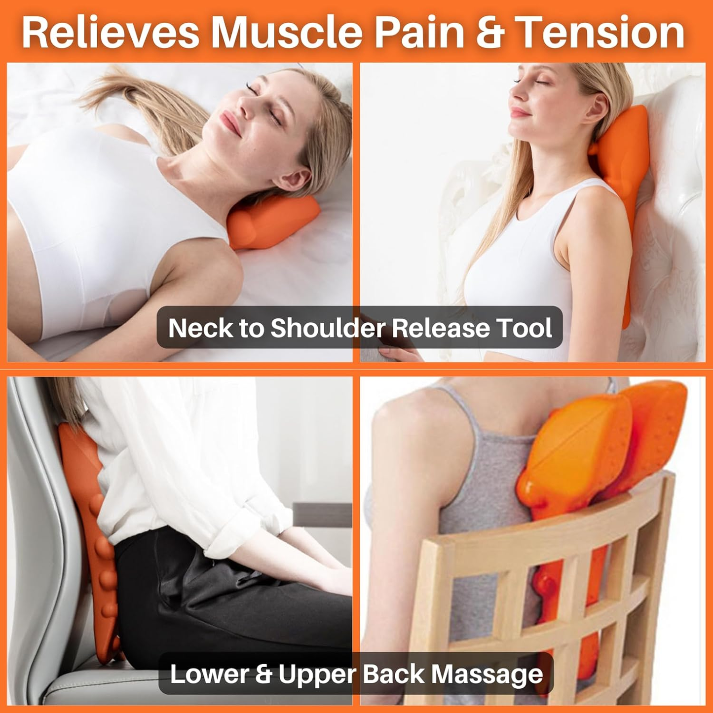 Trigger Point Massage Tool – Relieves Muscle Tension & Reduces Fatigue for Back & Neck