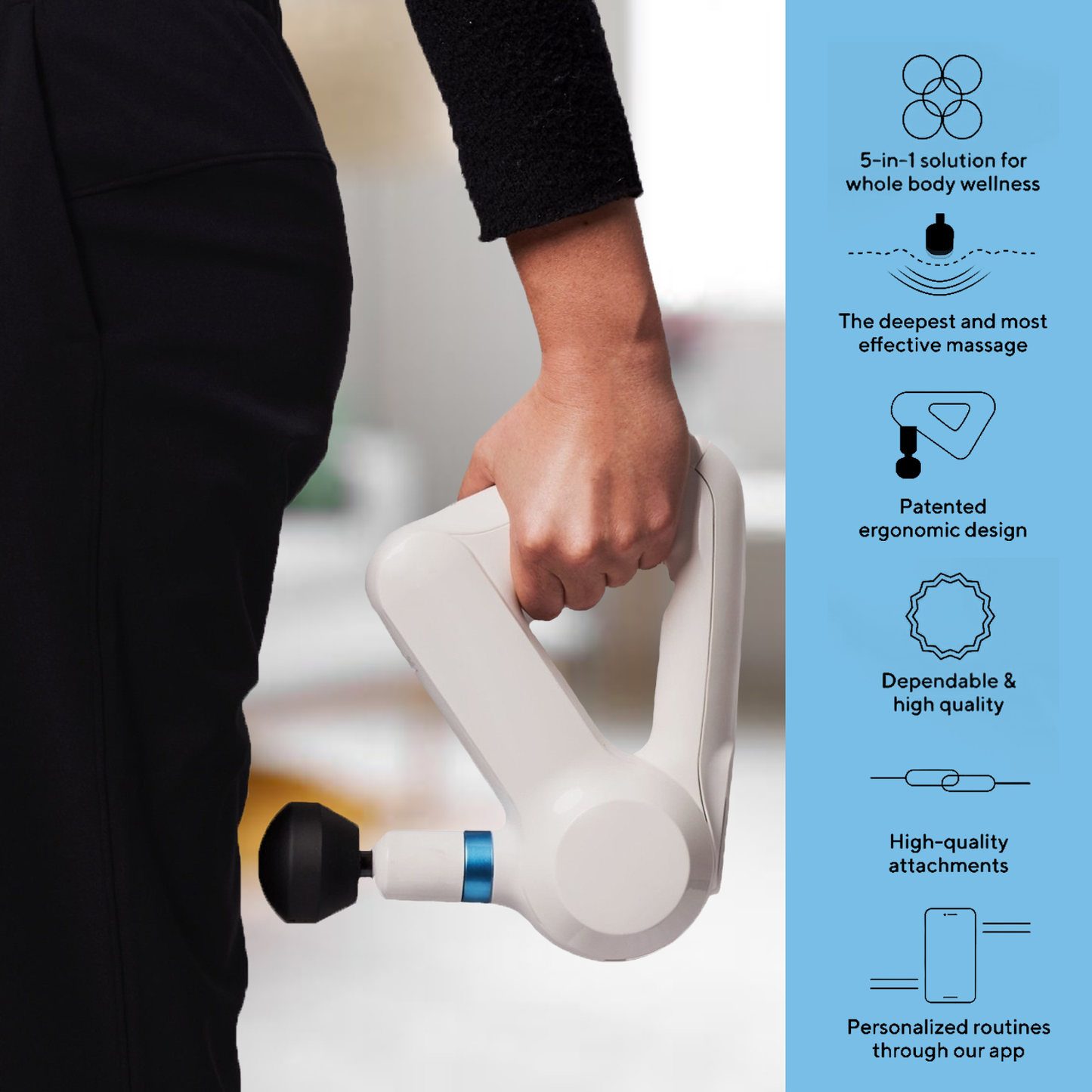 Muscle Massager Gun – Deep Tissue Percussion Massage Gun for Recovery & Pain Relief