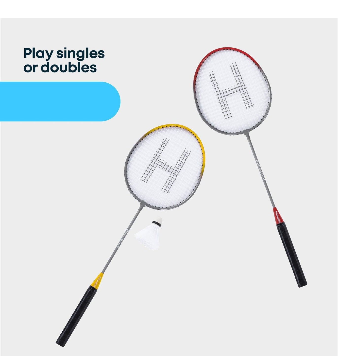 Badminton Sets for Garden - 4 Player Racket Shuttlecock Poles Net Bag Garden Game