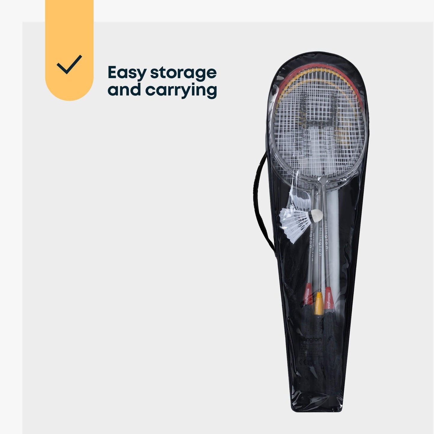 Badminton Sets for Garden - 4 Player Racket Shuttlecock Poles Net Bag Garden Game