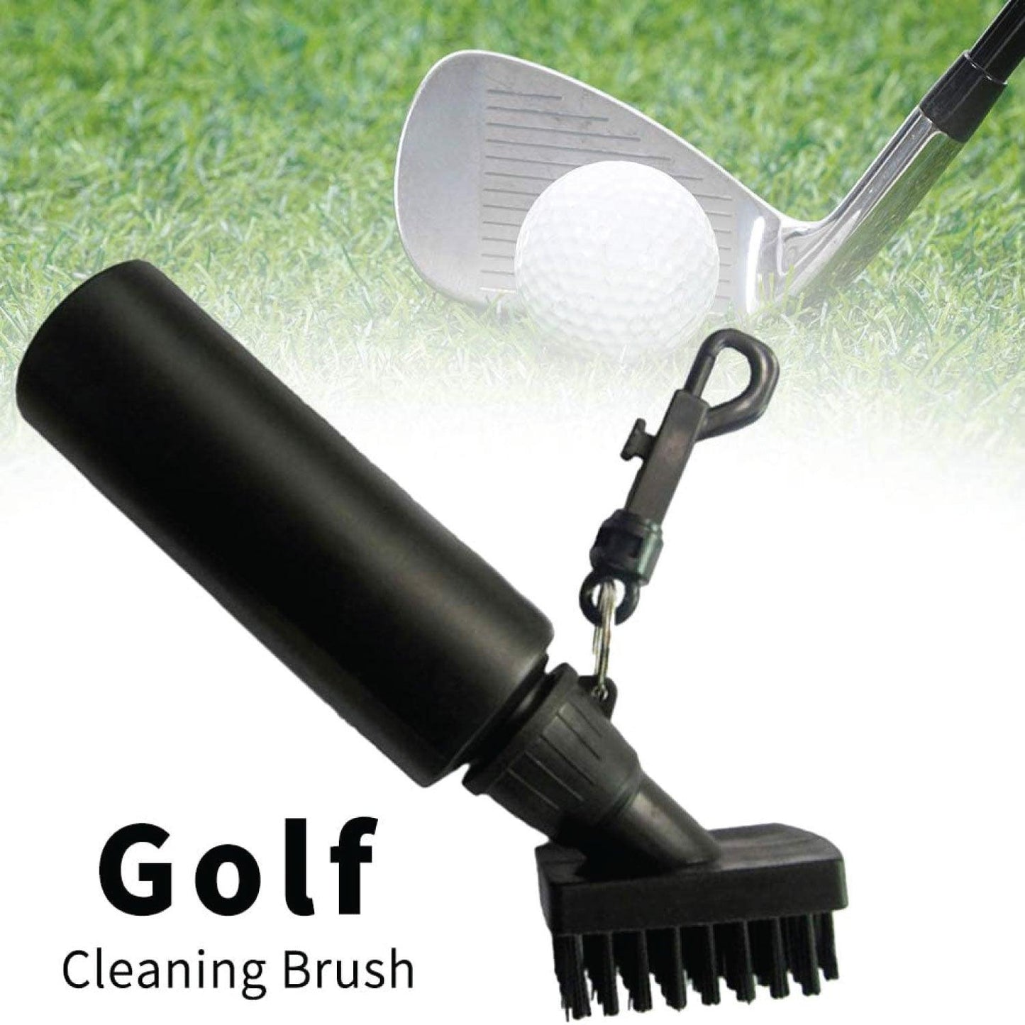 Golf Club Cleaning Brush - Golf Club Brush Groove Cleaner with Built-in Water Spray & Retractable Keychain