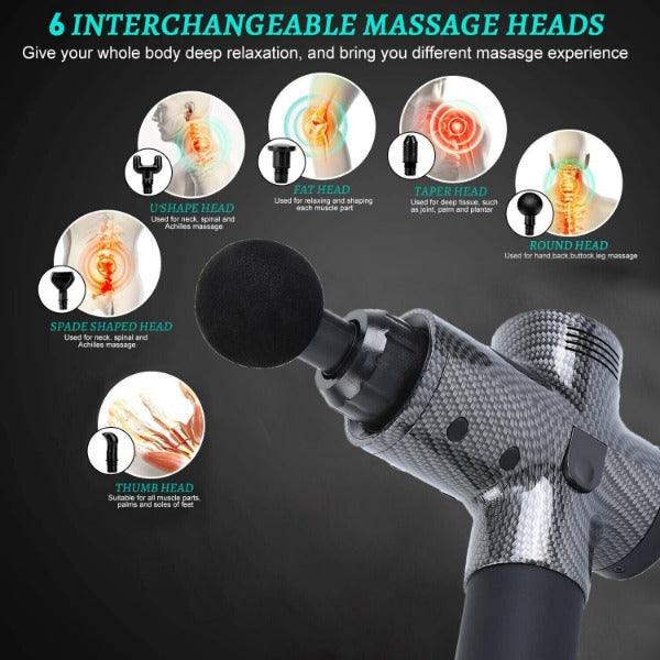 Professional Massage Guns - 8 Heads Deep Tissue Handheld Percussion Muscle Percussion Massager