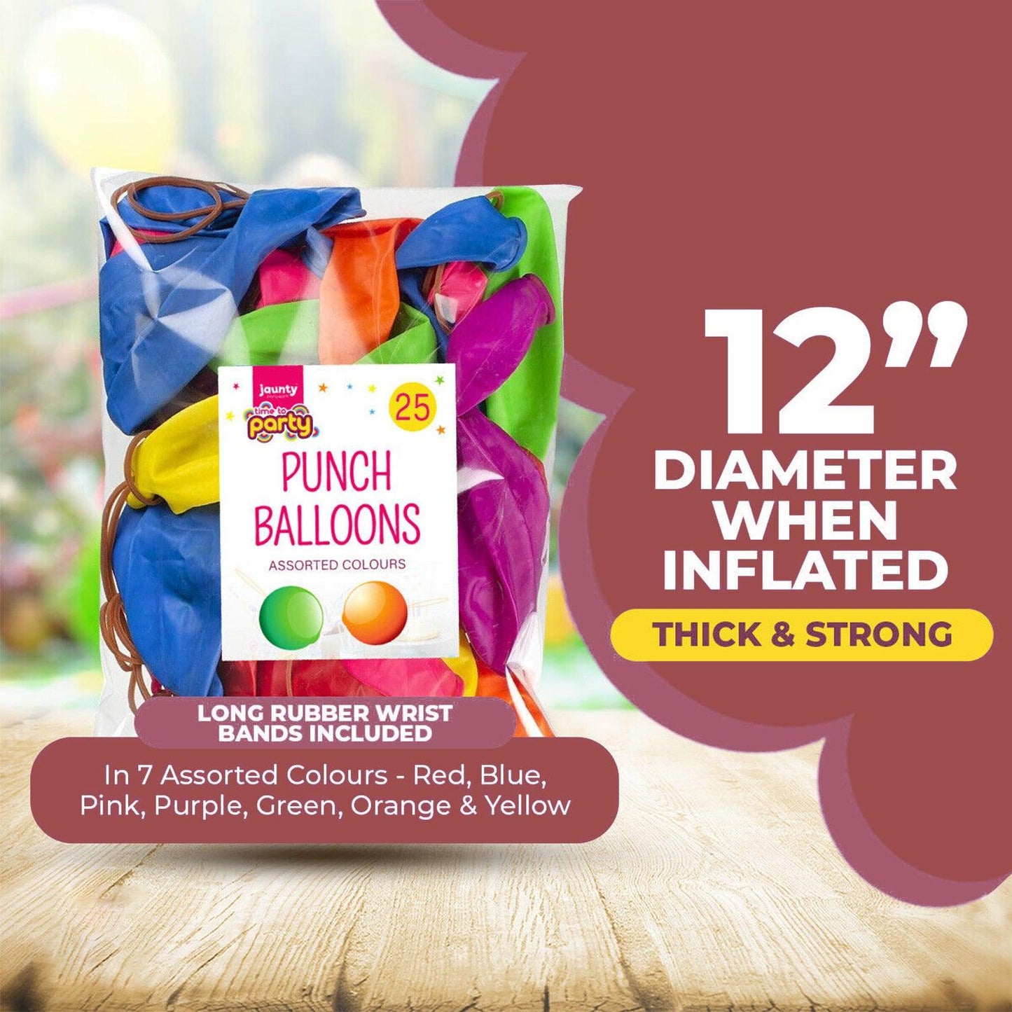 Punch Ball Balloon - 25 Large Party Bag Fillers Goody Childrens Loot Bag Toys Birthday