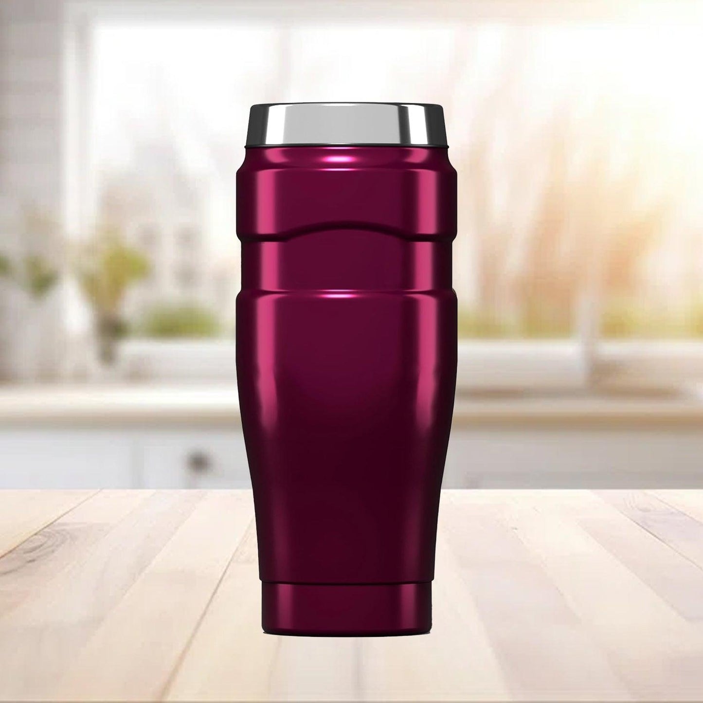 Stainless Steel Travel Mug - Stainless King Travel Tumbler & Multi- Purpose Flask | 470ml Insulated Hot & Cold Water Bottle