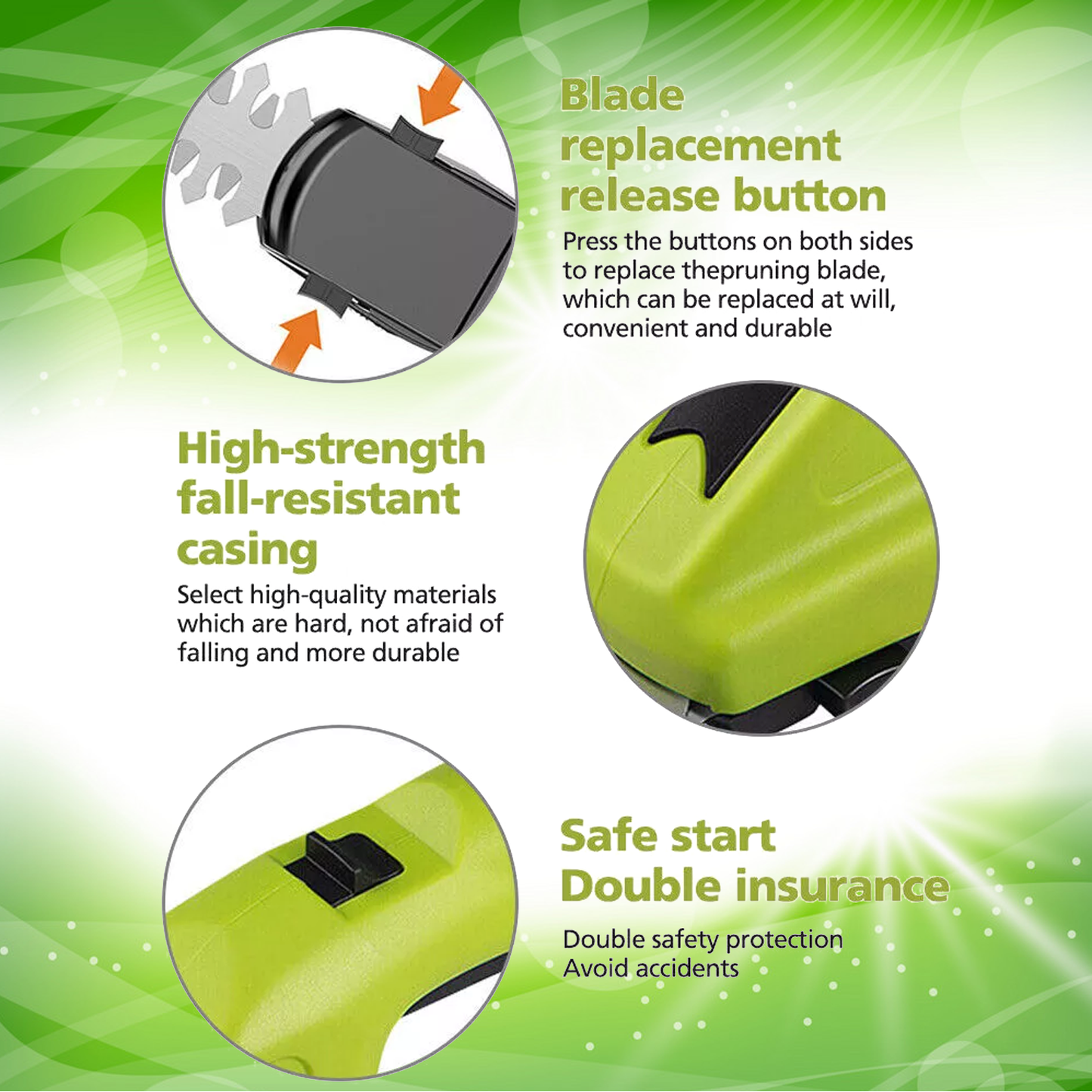 Hedge Trimmer Cutter – Cordless 3.6V Handheld Electric Shrub and Grass Cutter with Charger