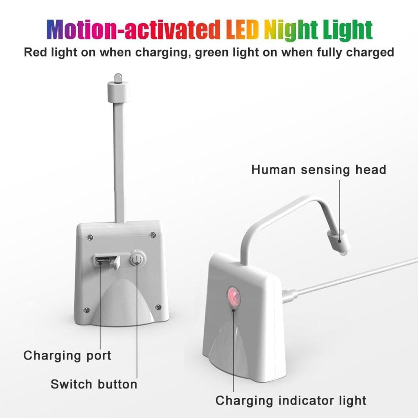 Toilet Sensor Light - RGB Multicolor Toilet Motion Activated Sensor LED Bathroom Seat Night Lamp