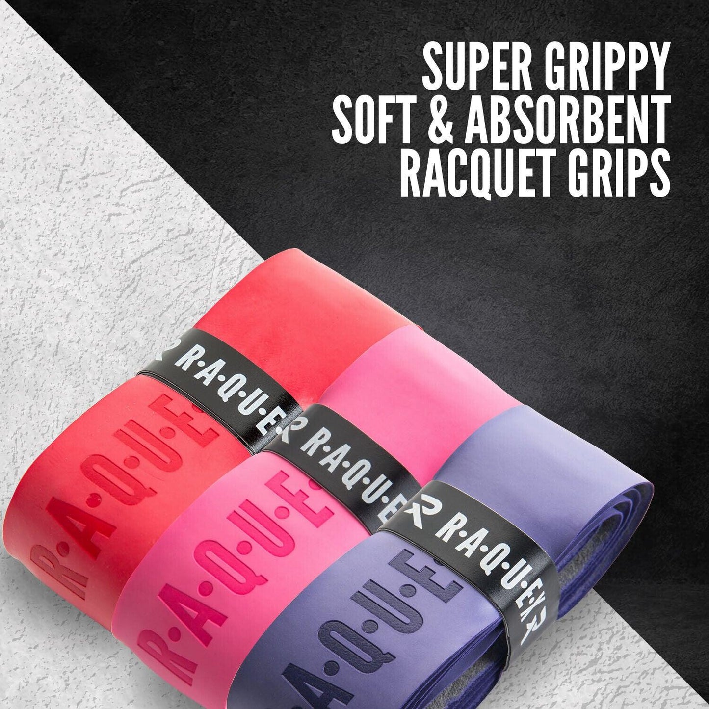 Tennis Rackets Grips - Raquex Replacement Racquet Grip Tape Handle Anti Slip Tennis Squash Badminton