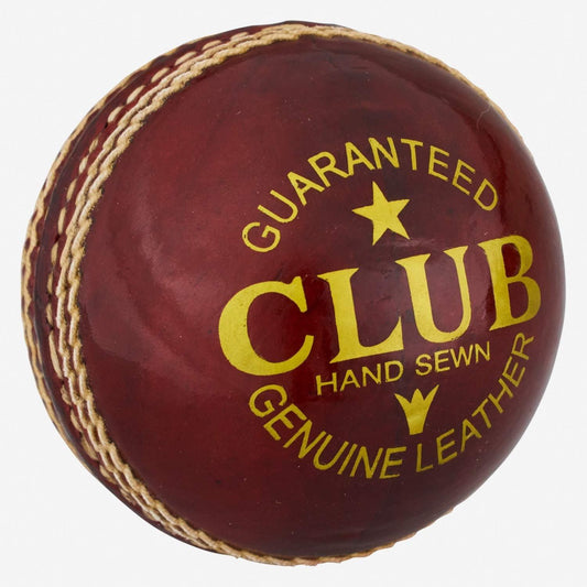 Junior Cricket Balls - Red Leather Cricket Ball - 5.50 Oz Hand Stitched 20 Over Cricket Ball