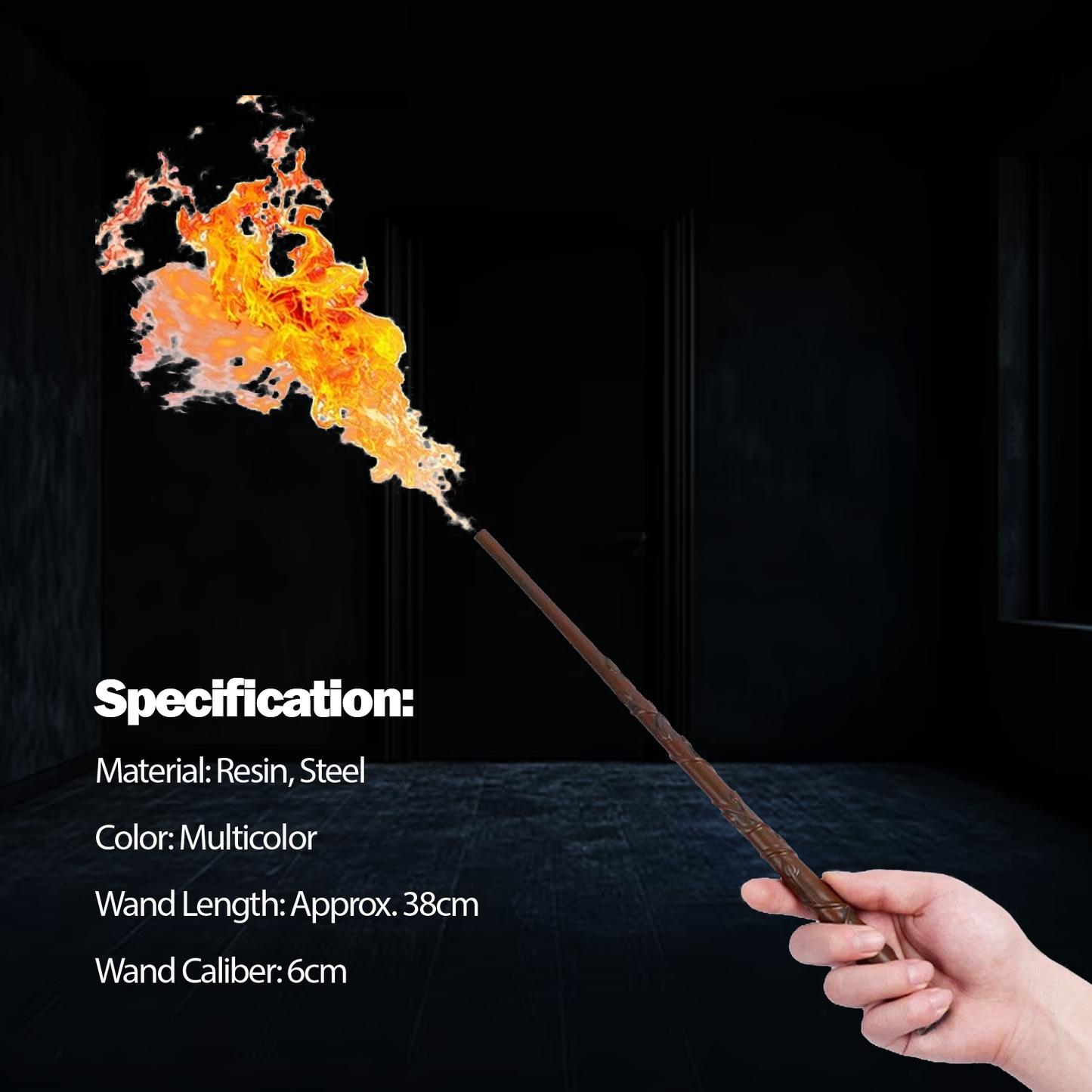 Magic Fire Shooting Wand – Real Flame Wizard Wand for Magic Tricks (Inspired by Harry Potter Series)
