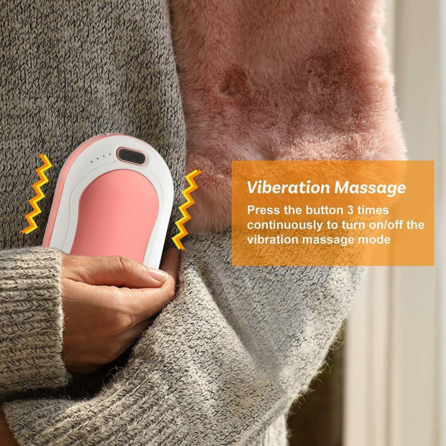 Electric Hot Rechargeable Hand Warmers - Reusable USB Hand Warmer 10000mAh Electric Portable Pocket Hand Warmers Double-sided Heat