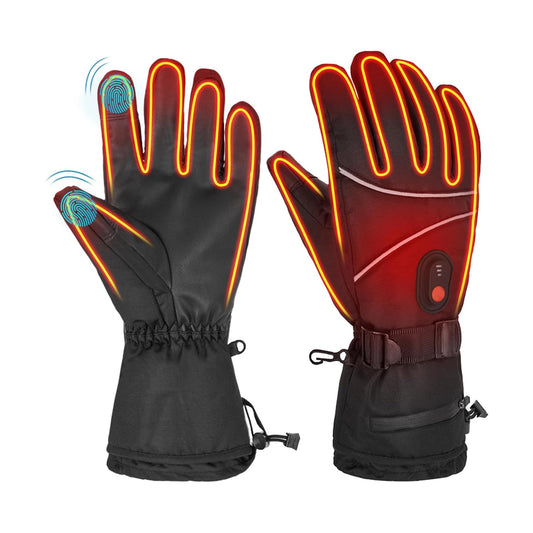 Rechargeable Heated Gloves - 6000mAh Electric Thermal Non-Slip Touch Screen Winter Gloves