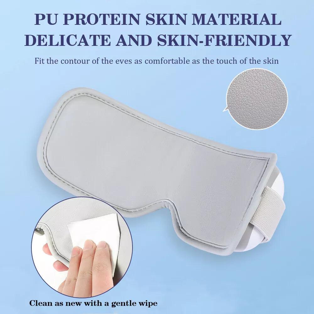 Electric Eye Massager - Rechargeable Eye Therapy Mask with Hot Compress/Air Pressure/Bluetooth Music and 5 Working Modes