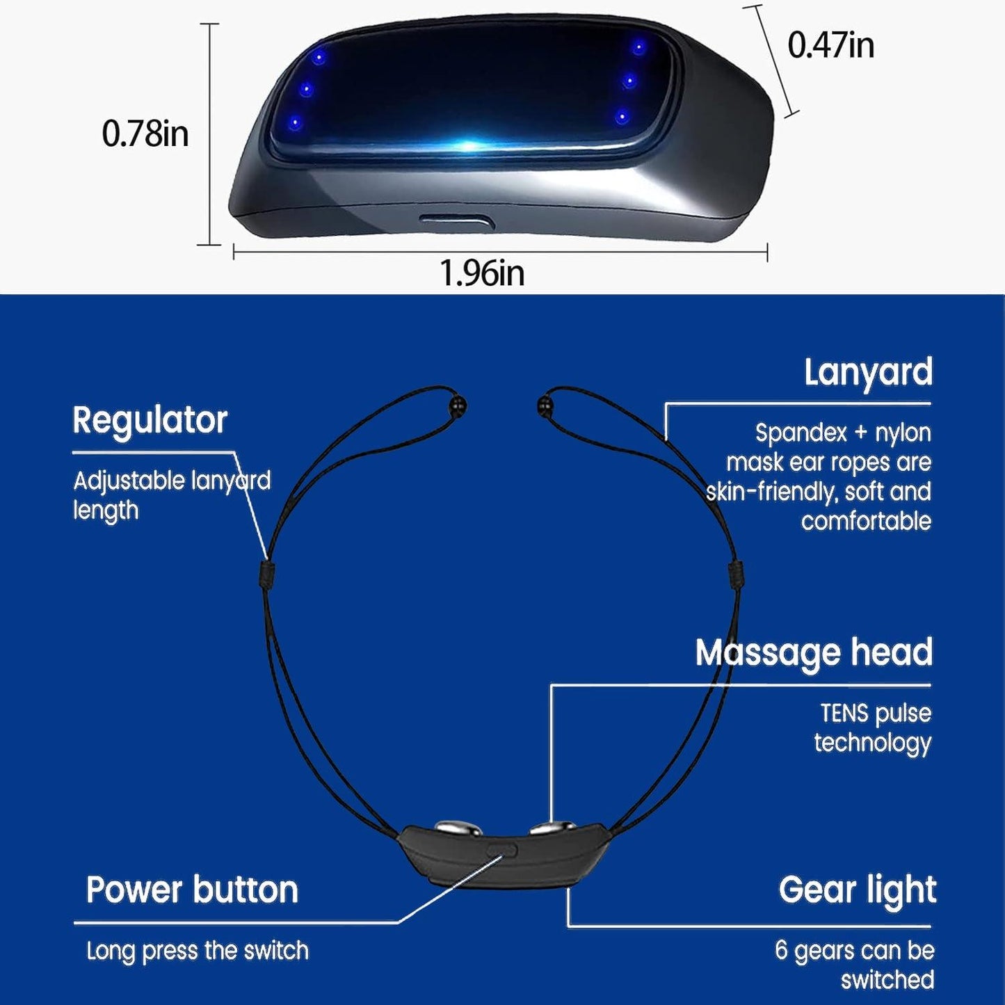 Anti Snore Device - Electric Micro Noise Stopper Sleep Apnea Aid Stop Snore HB