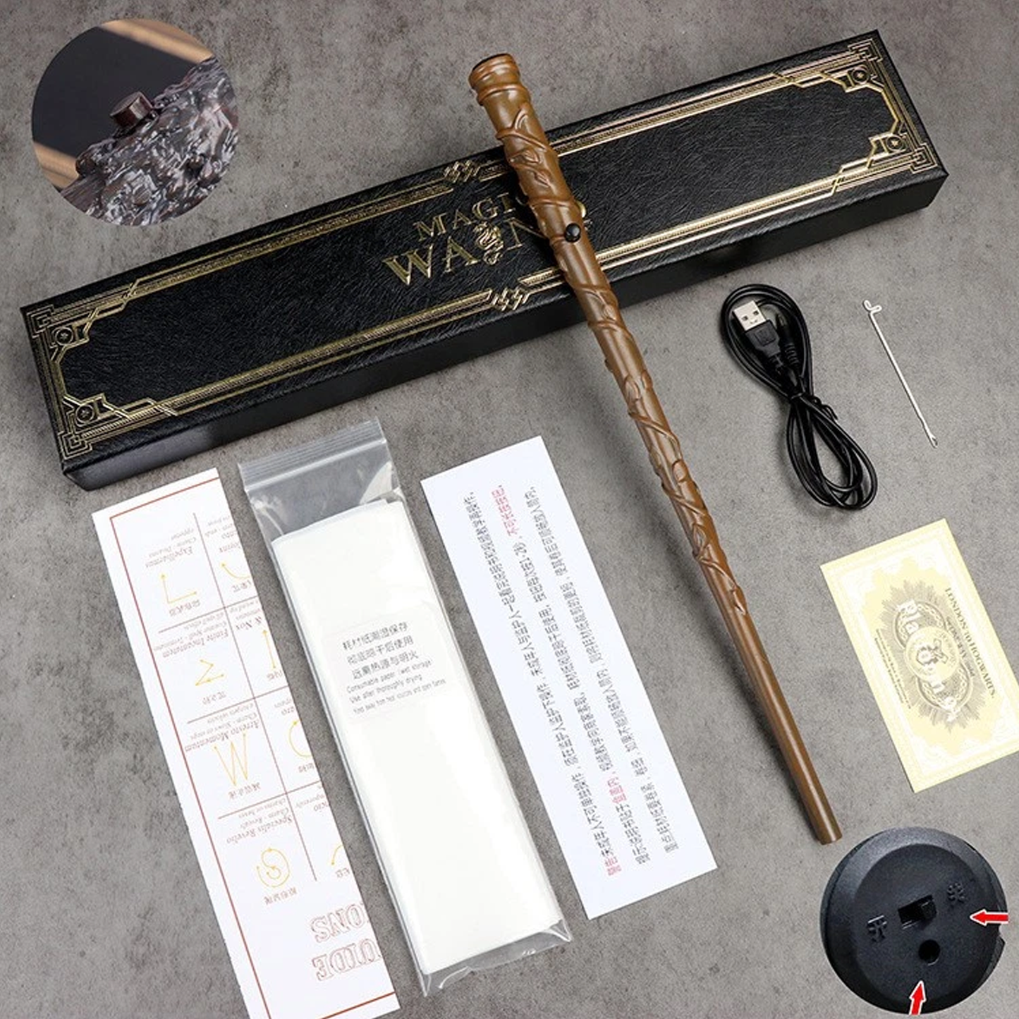 Magic Fire Shooting Wand – Real Flame Wizard Wand for Magic Tricks (Inspired by Harry Potter Series)