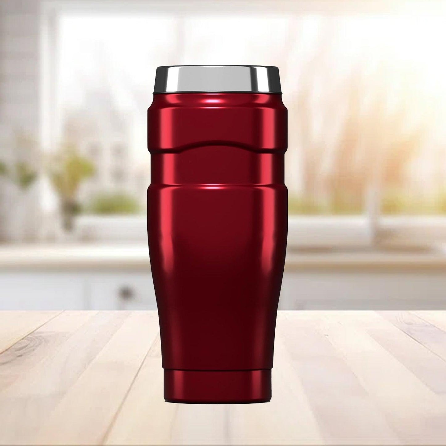 Stainless Steel Travel Mug - Stainless King Travel Tumbler & Multi- Purpose Flask | 470ml Insulated Hot & Cold Water Bottle