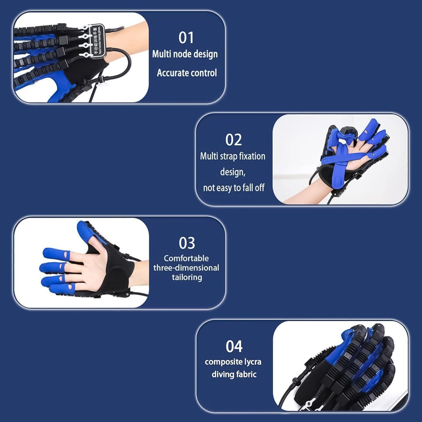 Rehabilitation Robot Gloves - Electric Hand Exerciser Hemiplegia Finger Rehabilitation Trainer Robot Glove
