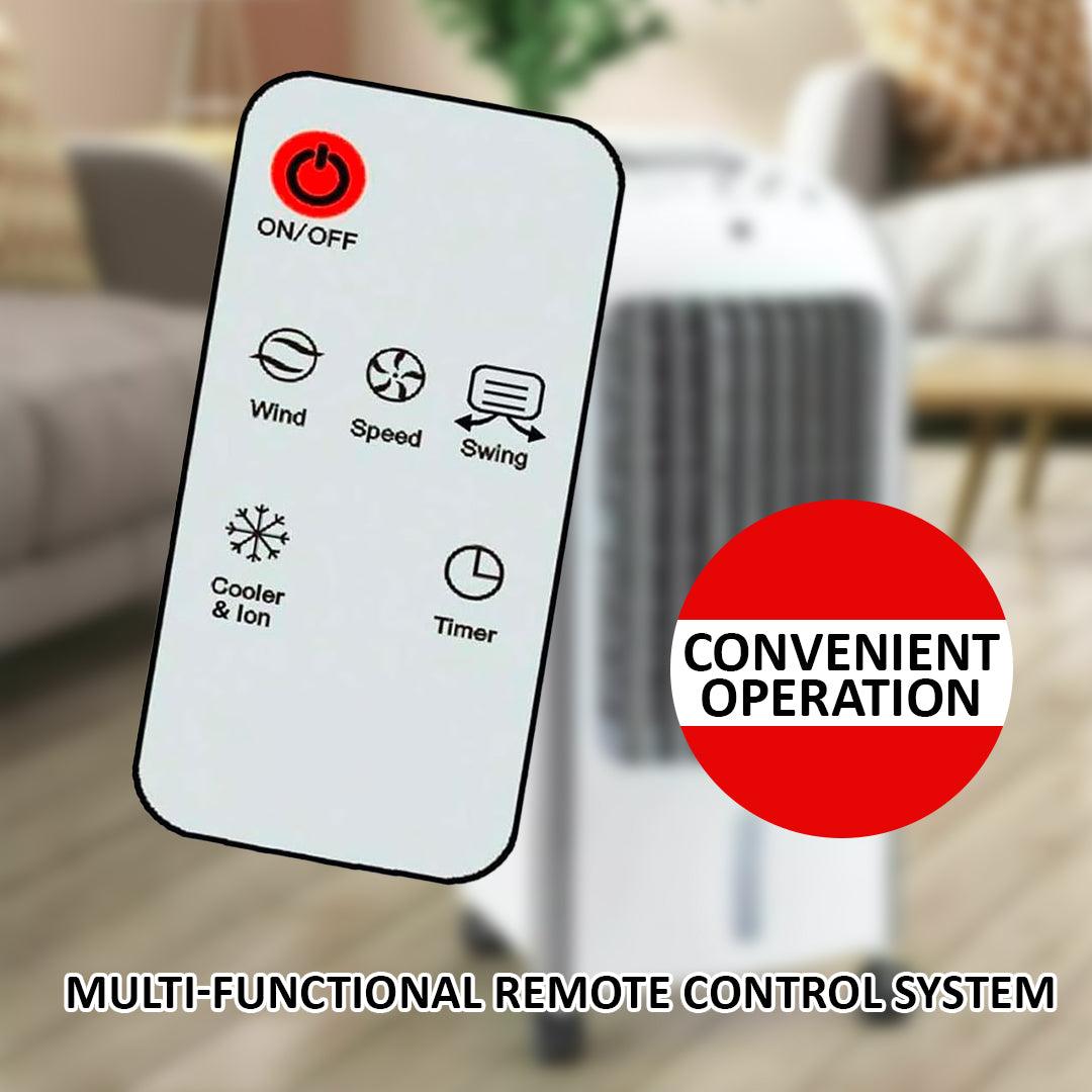 Portable Air Conditioner - 4L Air Cooler Evaporative Oscillating Unit Ice Fan W/ Remote Swing AC