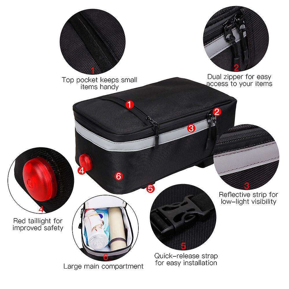 Rear Rack Bags for Bicycles - Bicycle Cycling Rear Rack Bag Pannier MTB Road Bike Trunk Pack Shoulder Bag
