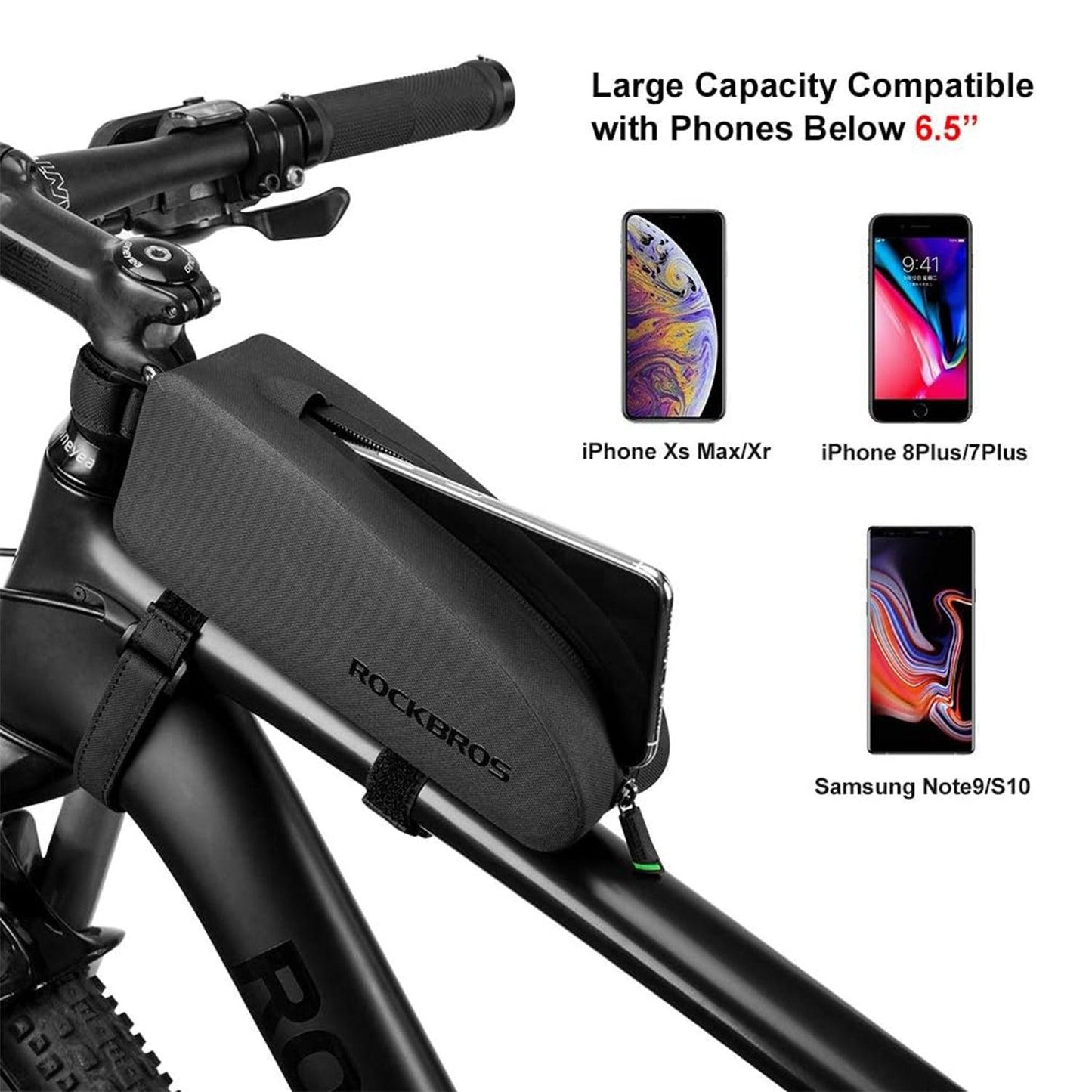 Bicycle Bags for Handlebars - Bicycle Frame Bag Cycling Top Tube Bag Waterproof Bike Bag