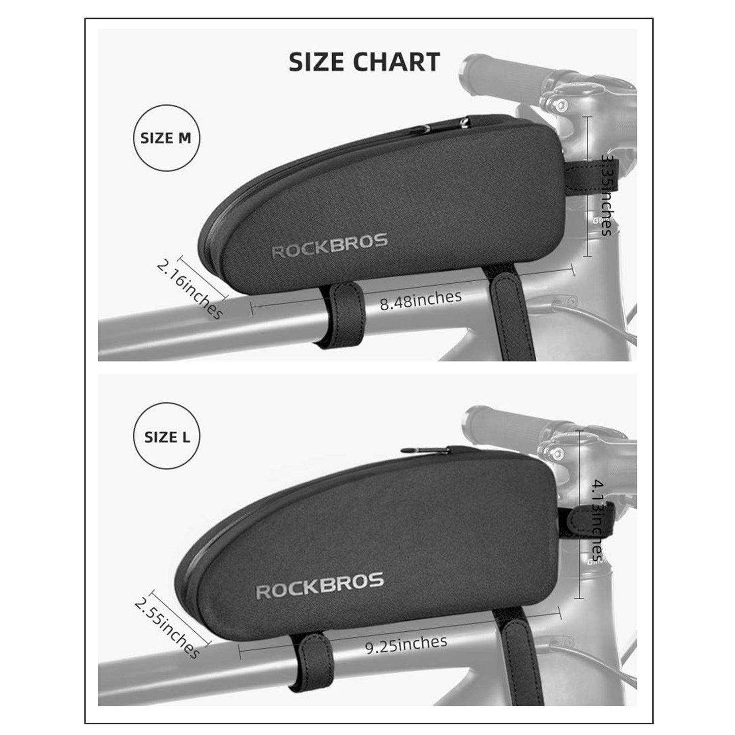 Bicycle Bags for Handlebars - Bicycle Frame Bag Cycling Top Tube Bag Waterproof Bike Bag
