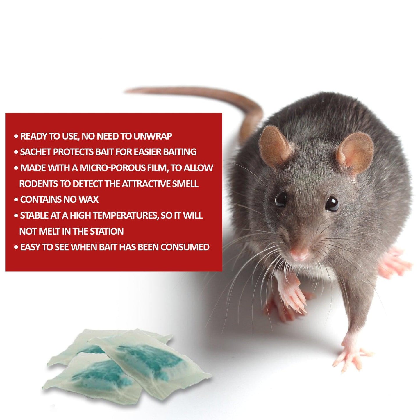 Mouse Killer Poison - 150g Rat Killer Poison Bait Deadfast Strong For Rodents Max Strength