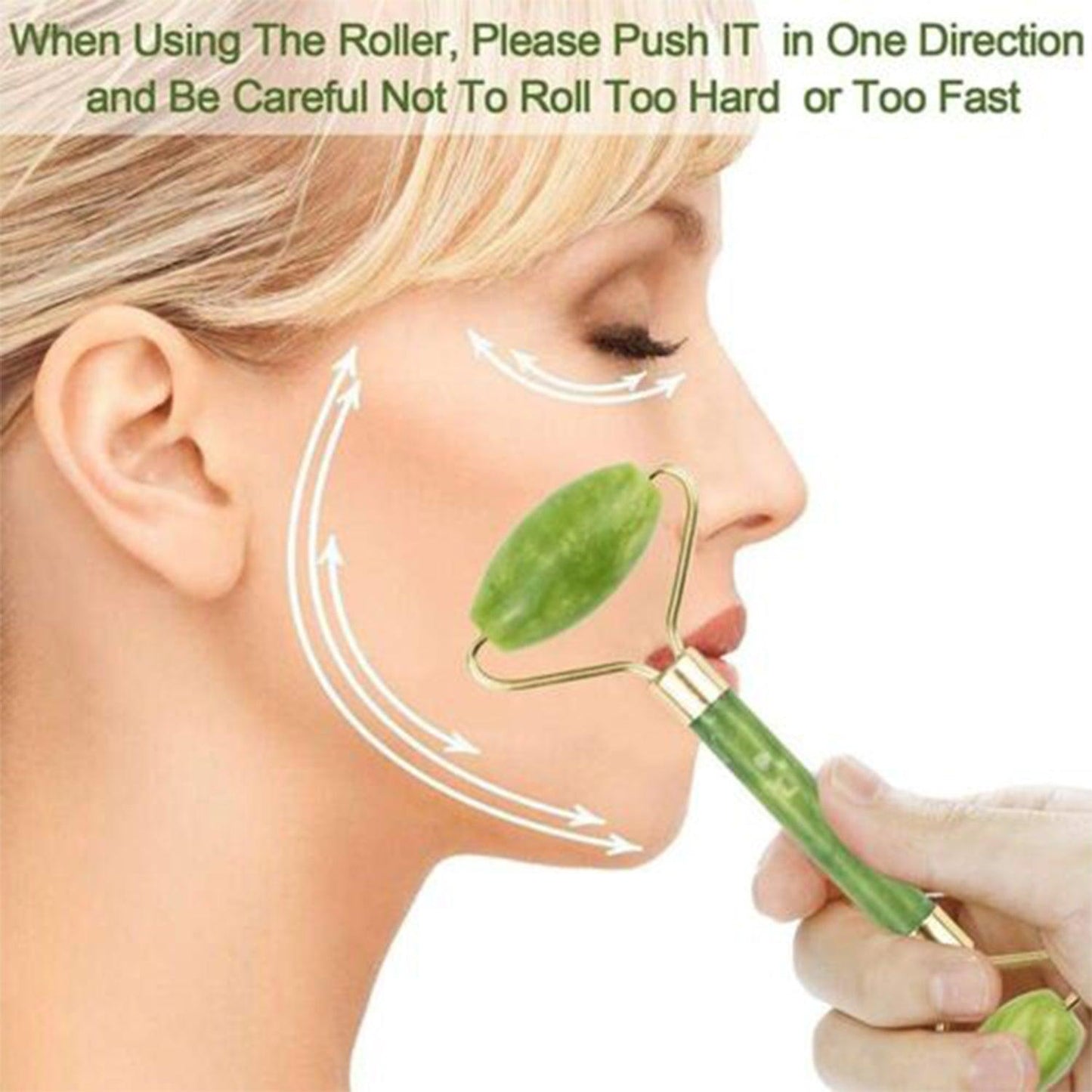 Face Massage Tool - Jade Roller Face Massager Gua sha Facial Beauty Eye Neck Body Anti Ageing Tools