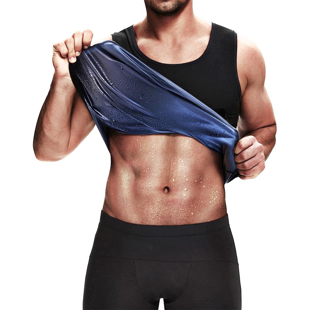 Sauna Suits for Weight Loss - Sauna Suit Tank Top for Men Workout Vest Gym Shirt Shaper Neoprene Help Sweat UK
