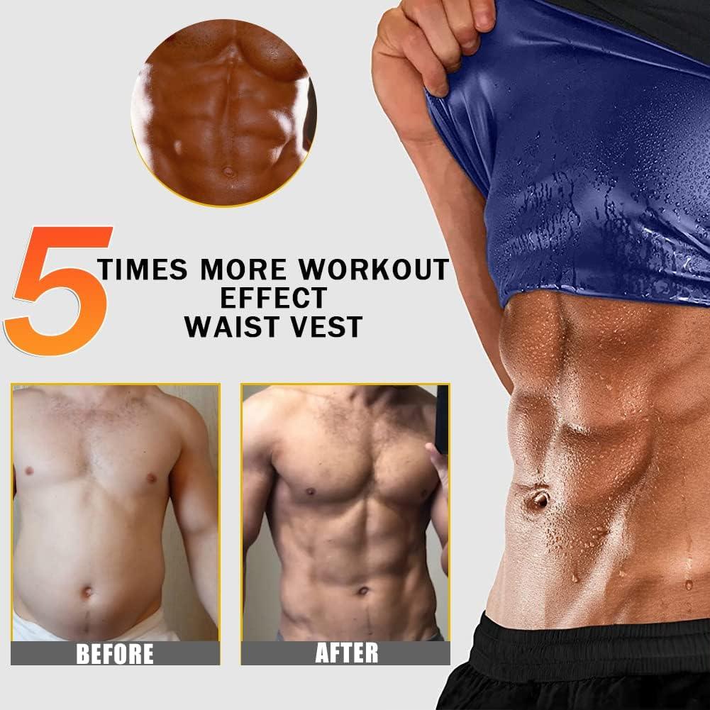 Sauna Suits for Weight Loss - Sauna Suit Tank Top for Men Workout Vest Gym Shirt Shaper Neoprene Help Sweat UK