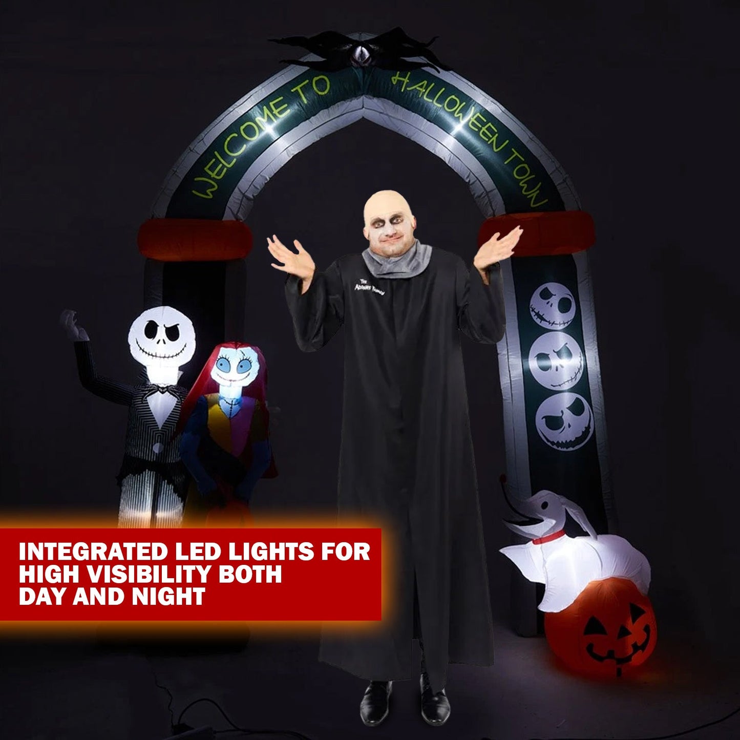 Inflatable Halloween Decoration – Spooky Witch & Pumpkin Blow Up for Garden/Patio