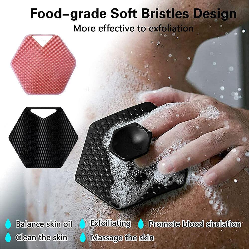 Silicone Body Scrubber - Silicone Body Face Scrubber Shower Cleansing Brush Exfoliating Deep Clean Brush