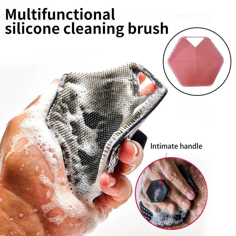 Silicone Body Scrubber - Silicone Body Face Scrubber Shower Cleansing Brush Exfoliating Deep Clean Brush