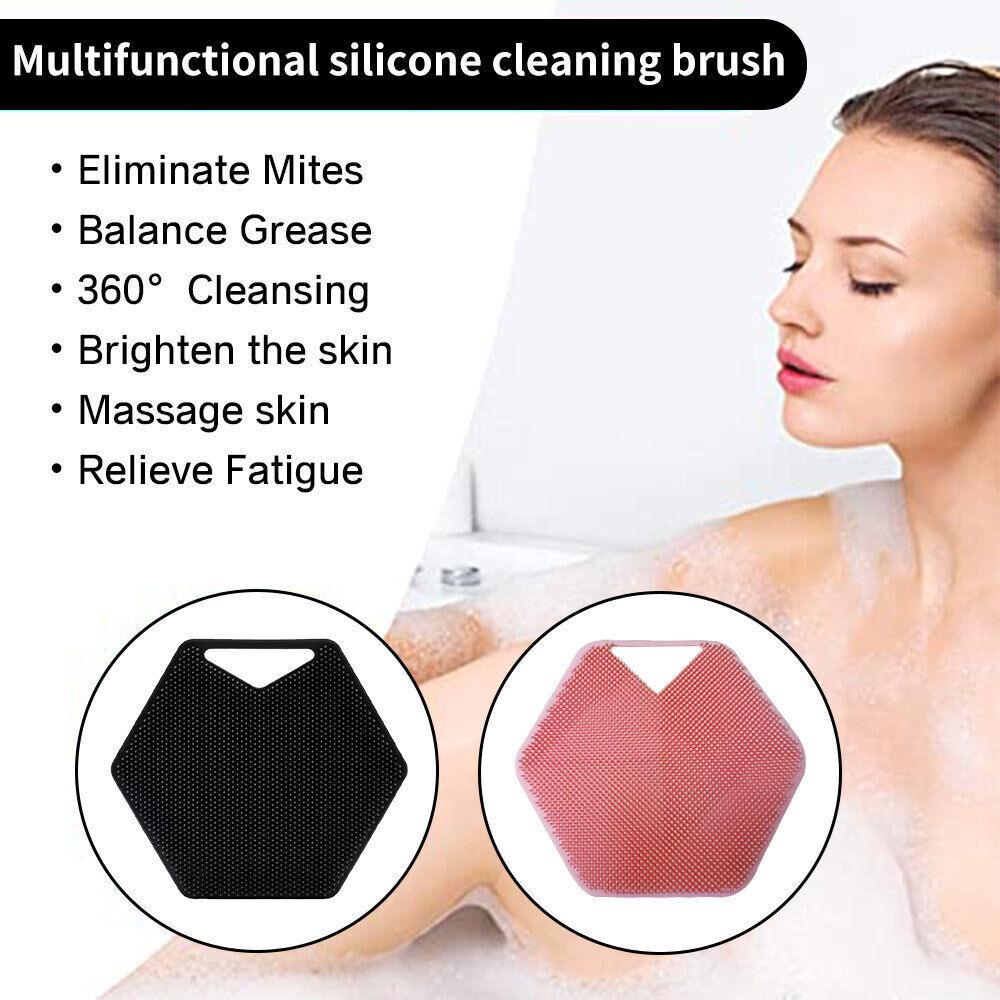 Silicone Body Scrubber - Silicone Body Face Scrubber Shower Cleansing Brush Exfoliating Deep Clean Brush