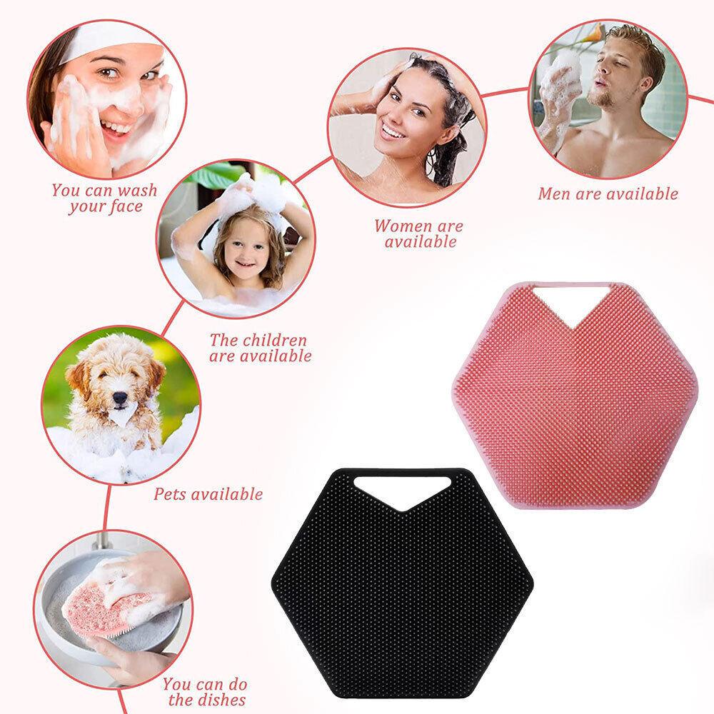 Silicone Body Scrubber - Silicone Body Face Scrubber Shower Cleansing Brush Exfoliating Deep Clean Brush