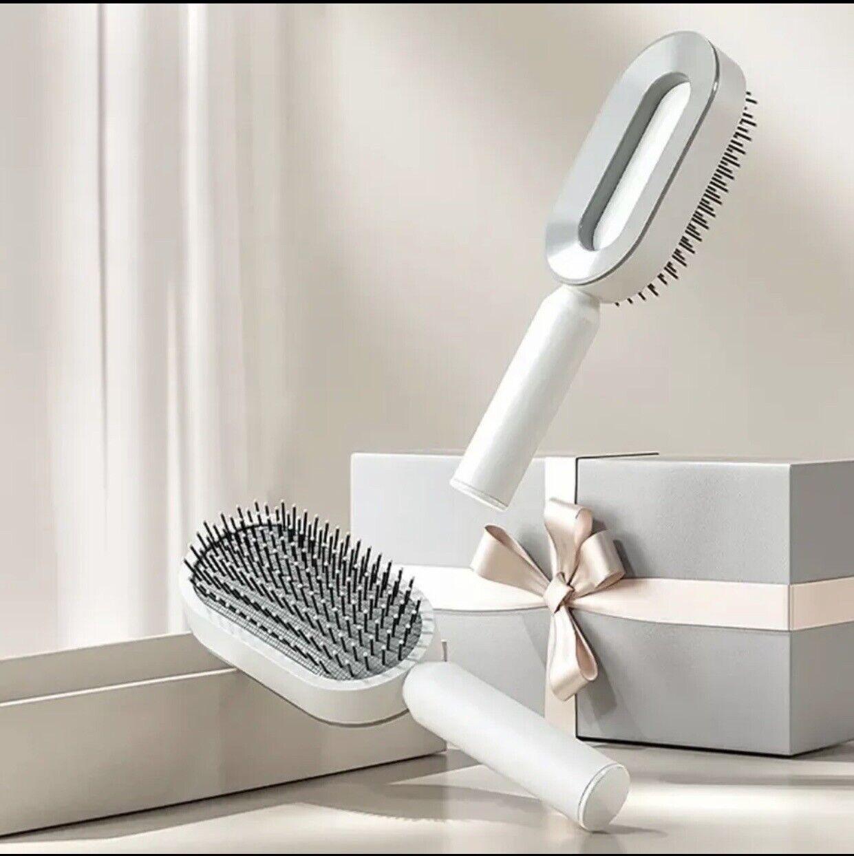 Self Cleaning Hair Brush - Air Cushion Comb Press Type Cleaning Design Comfortable Hair Brush