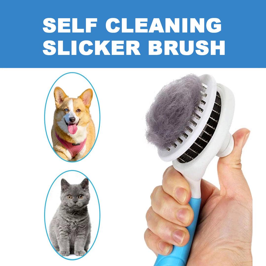 Pin Brushes for Dogs - Pet Dog Cat Brush Grooming Slicker Self Cleaning Slicker Brush Massage Hair Comb