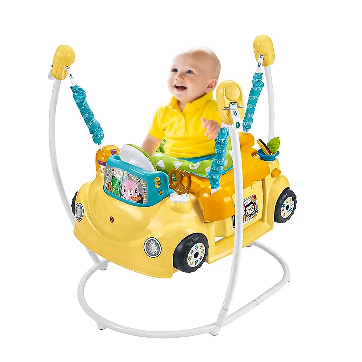 Servin Up Fun Jumperoo - Fisher 2 in 1 Activity Centre Baby Food Truck Bouncer